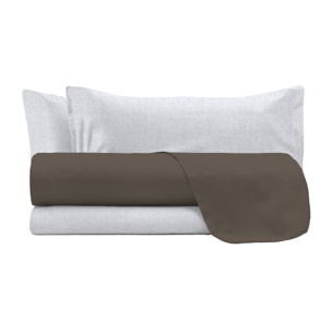 COMPLETO LETTO TRENDY CHIC MADE IN ITALY COTONE- MARRONE MATRIMONIALE