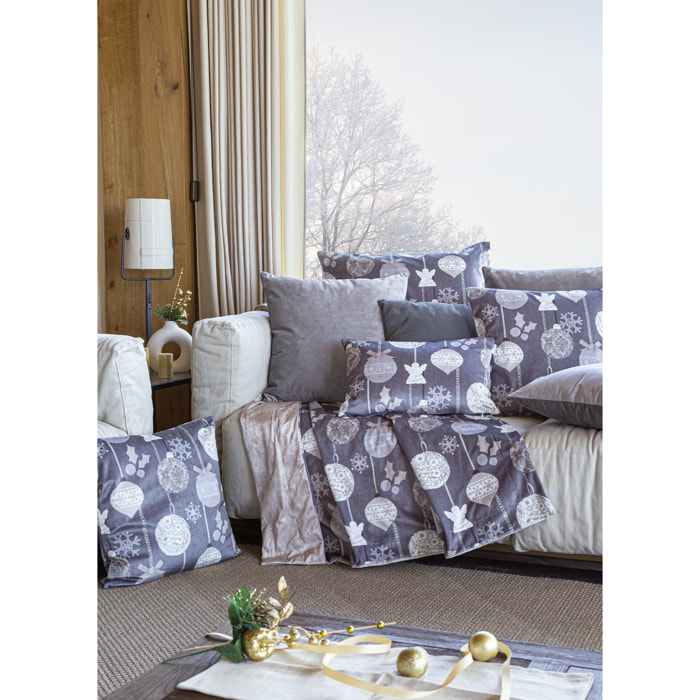 PLAID REVERSIBLE DE TERCIOPELO DE NAVIDAD RUSTIC  130x170 cm
