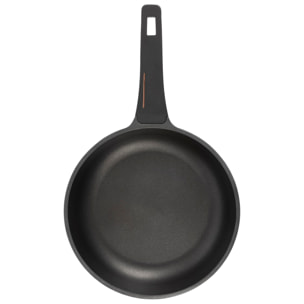 Juego de 2 sartenes ø24ø28cm en aluminio fundido con mango de baquelita