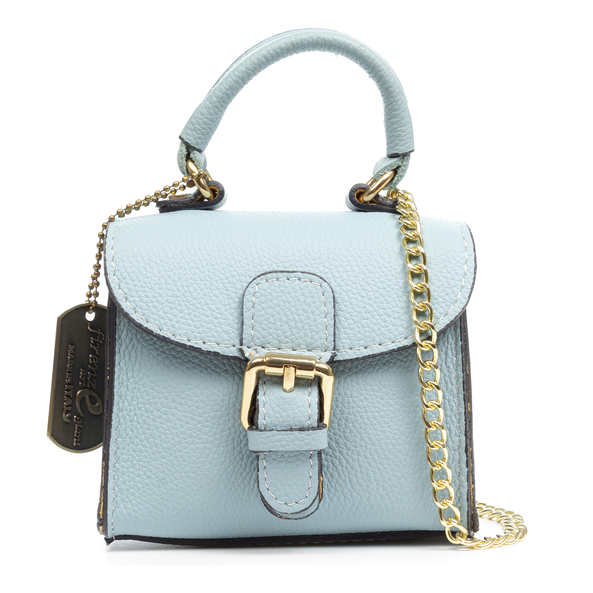 Mini borsa a mano e tracolla da donna Annicco. Finitura in vera pelle Dollaro.