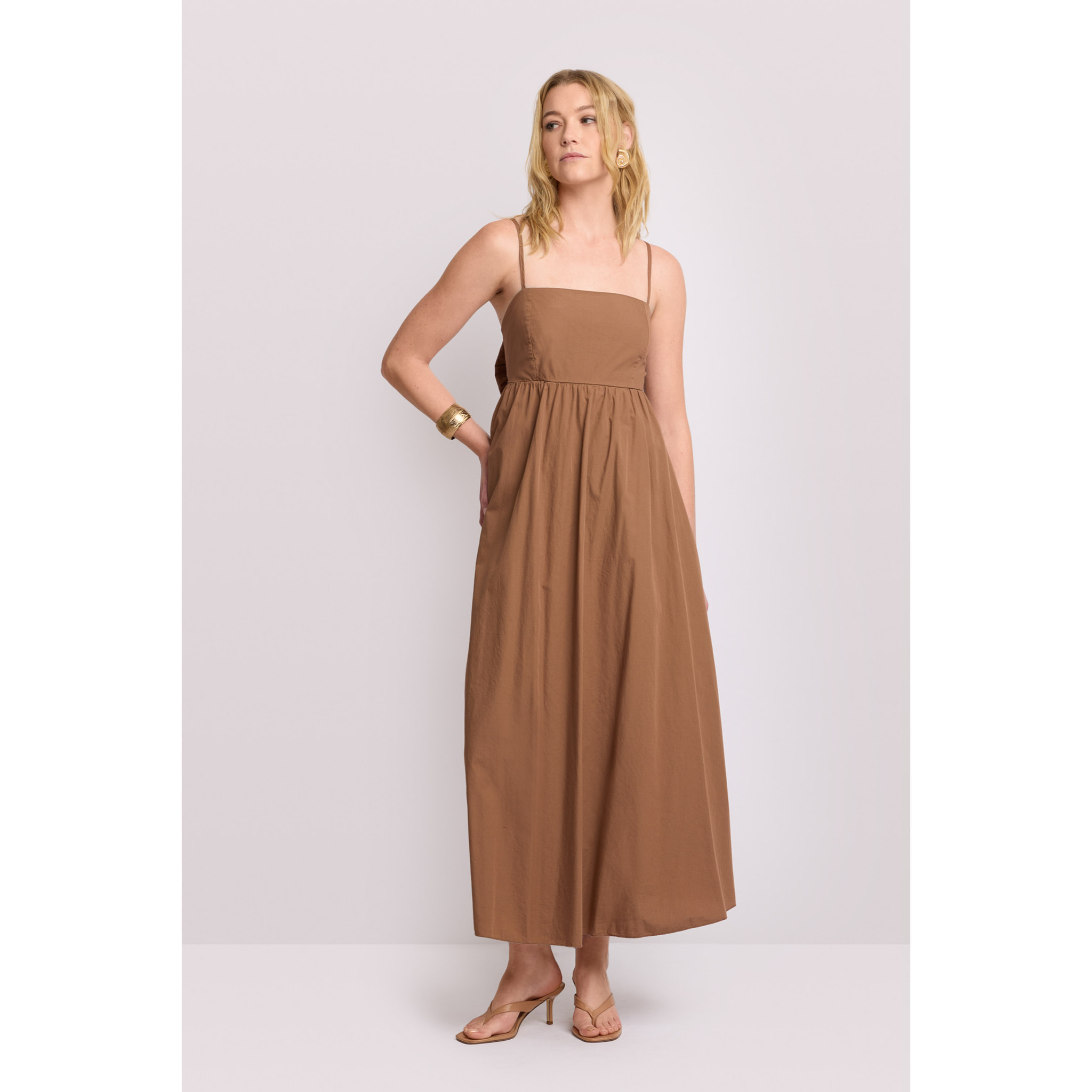 Kocca - Abito con fiocco sul retro Donna, Tinta unita, Scollo ampio