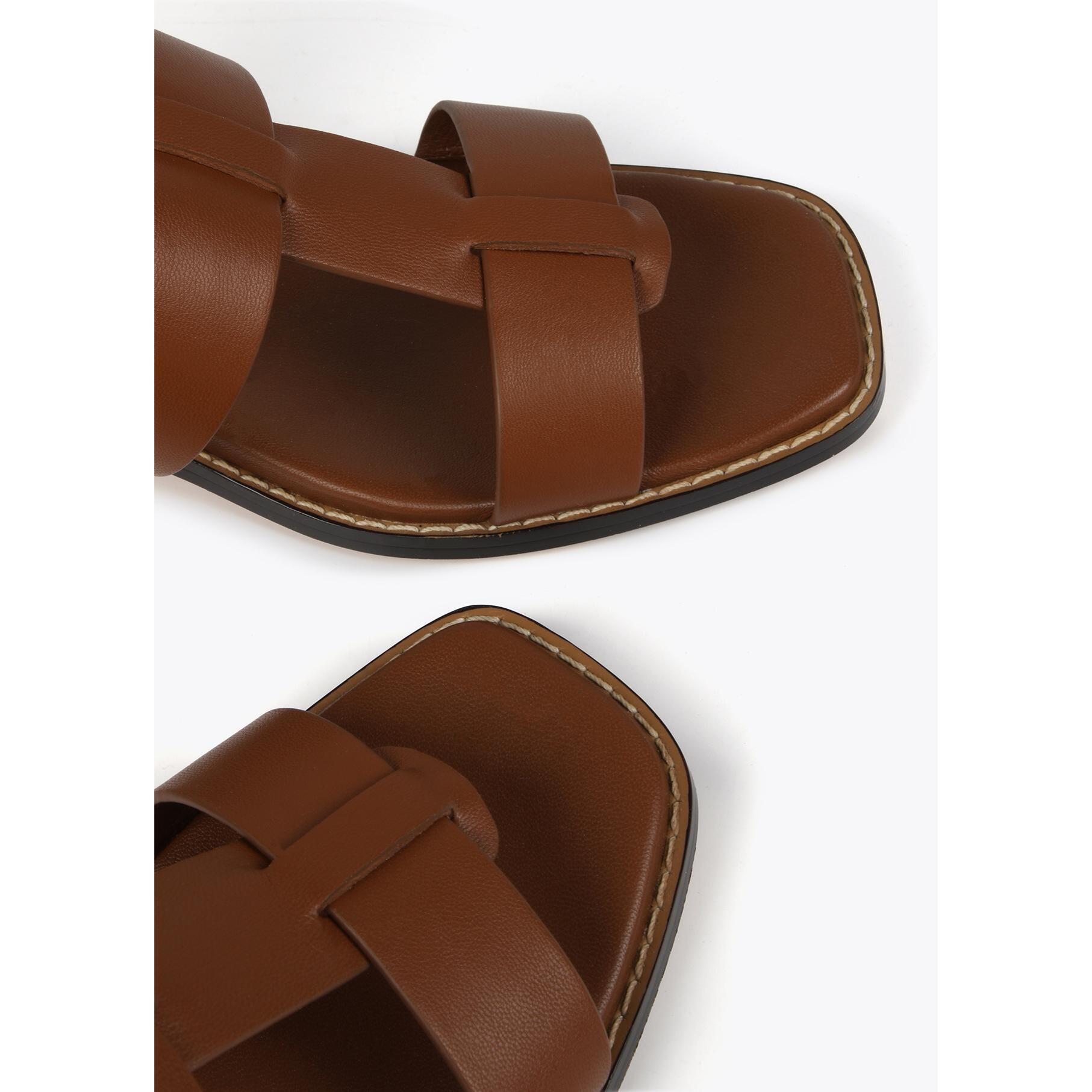 Sandali tacco effetto legno