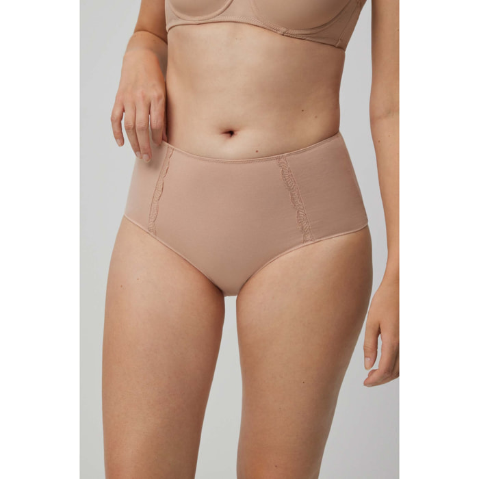 Slip intime a vita alta beige