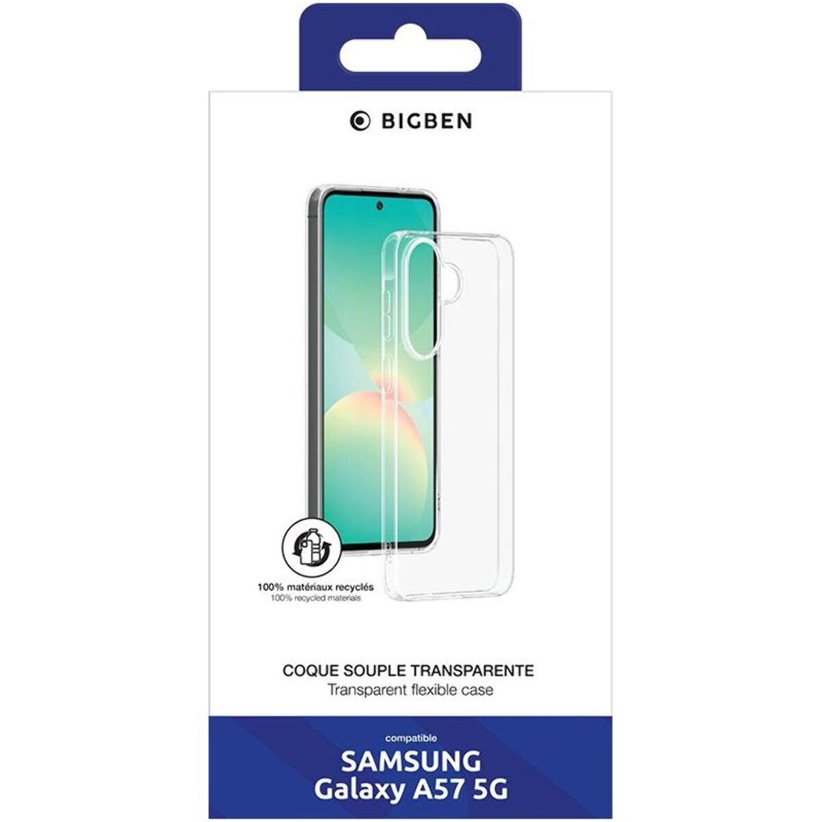 Coque BIGBEN CONNECTED A57 5G Silisoft transparente recyclé