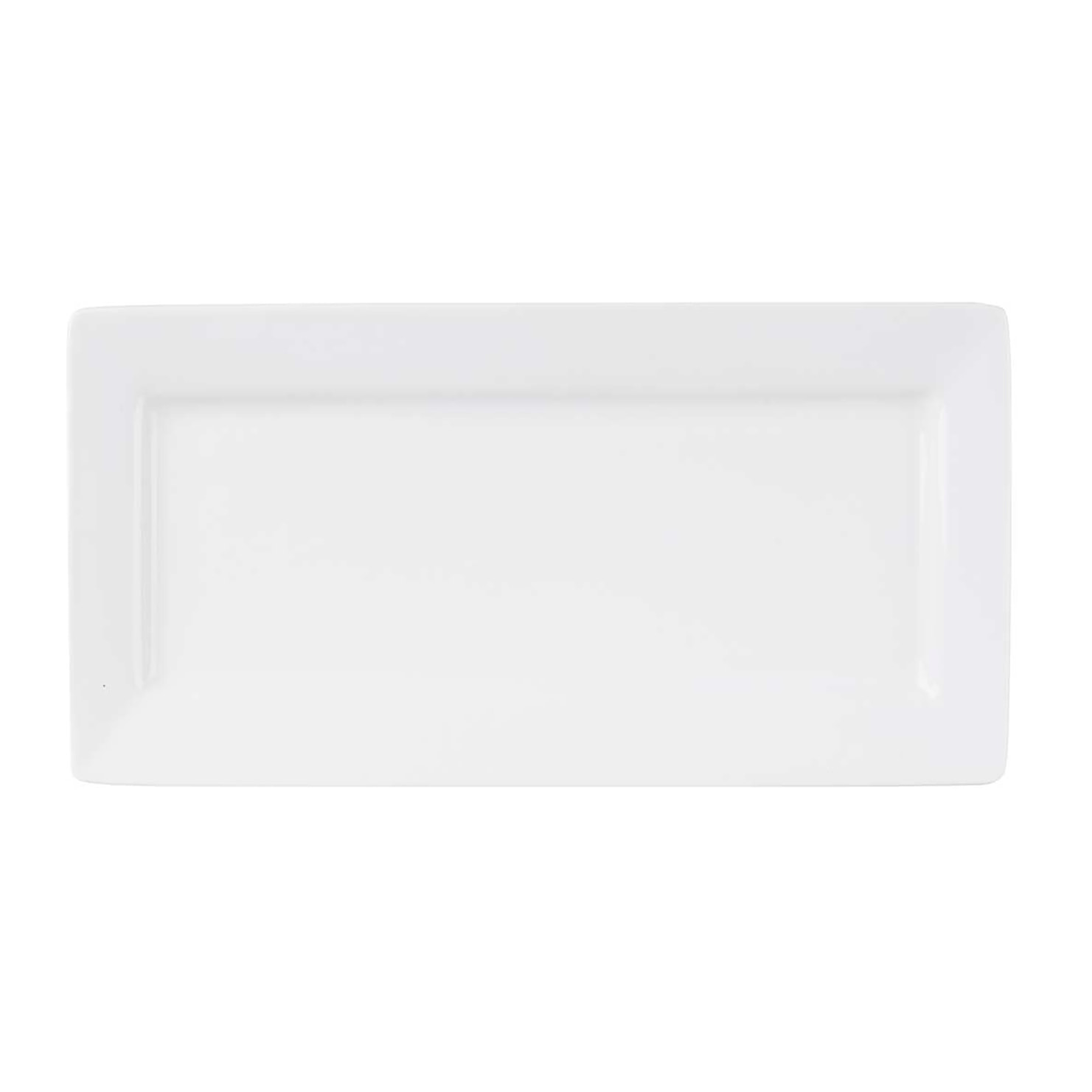 DAM VASSOIO RETTANGOLARE IN PORCELLANA 40,7 CM 40x17x2,5 Cm. Colore bianco