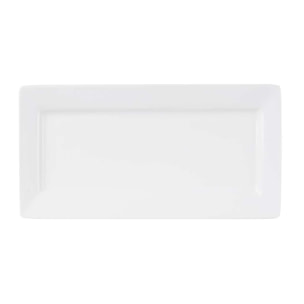 DAM VASSOIO RETTANGOLARE IN PORCELLANA 40,7 CM 40x17x2,5 Cm. Colore bianco