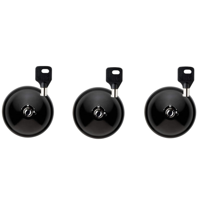 Serrure UFO³ Smart Duo Noir pour porte arrière et 2 latérales utilitaire + 3 clés - 8090S233PN