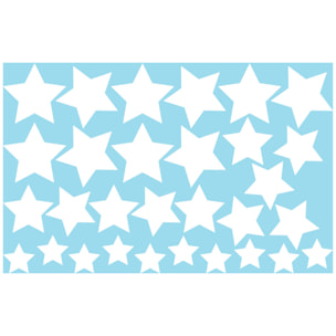 30 Stickers électrostatiques étoiles - Autocollants adhésifs fenêtres noël - décoration fêtes