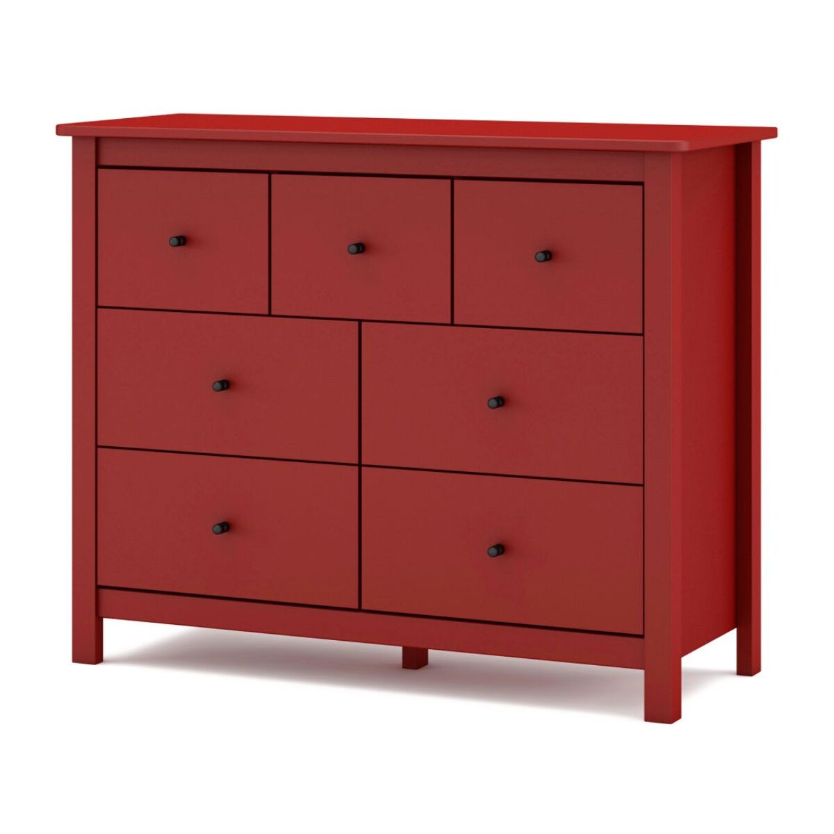 Cómoda Sail 7 cajones Crimson Red