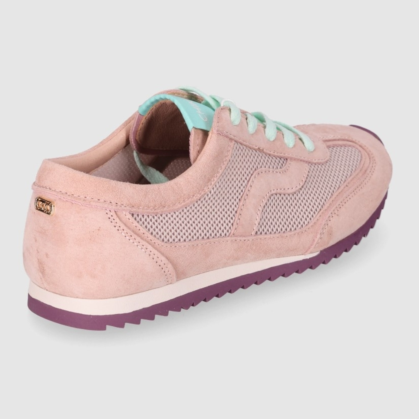 Deportivos de Serraje - Rosa - Tacón: 1 cm