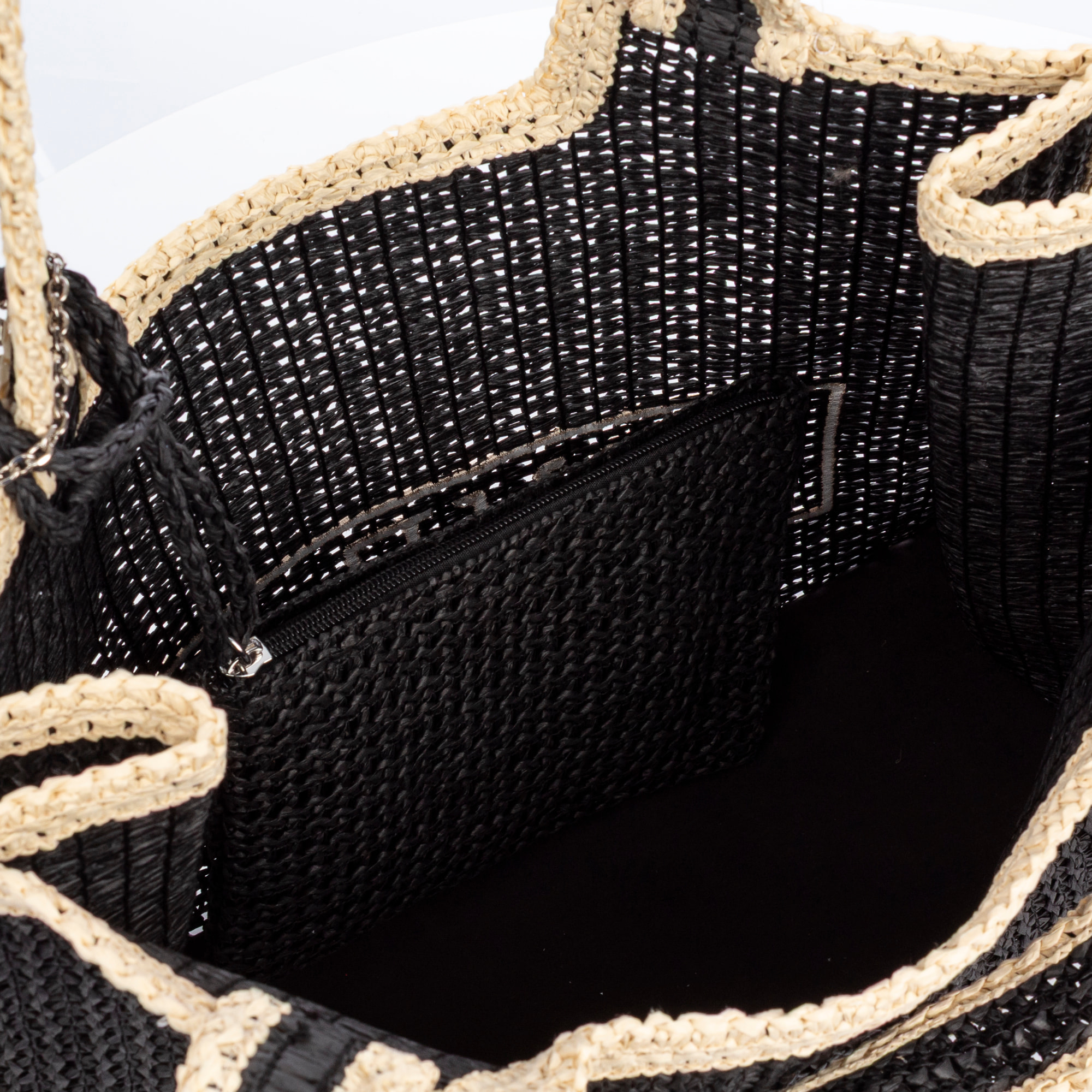 Bergamasco Bolso shopper Mujer. Fabricado en paja trenzada diseño "Love Me".