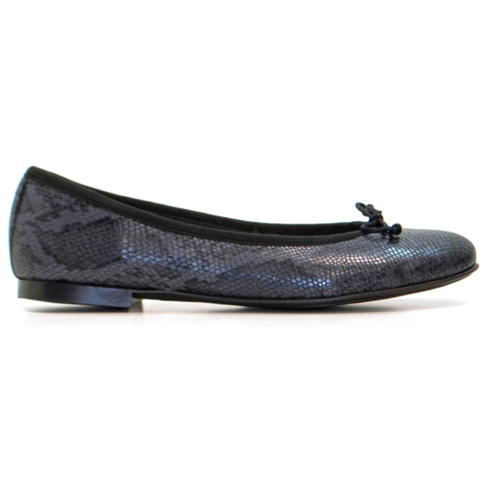 BAILARINA 166807 FABRICADO EN PIEL PITONE NEGRO