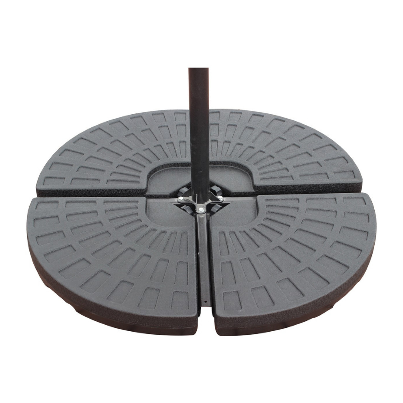 RAFAELA Ensemble parasol  terracotta et 4 dalles à lester