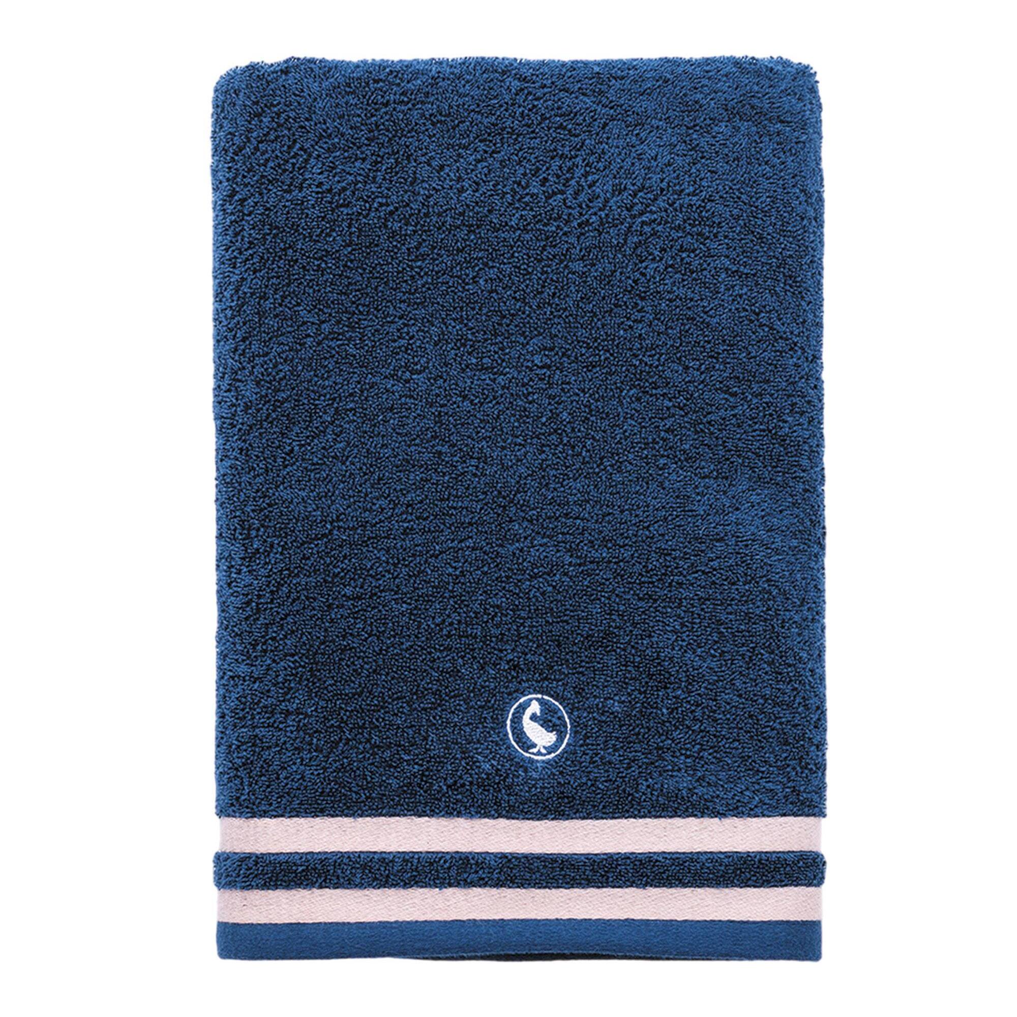 Set de 3 toallas de ducha en color azul marino 70x140cm 100% algodón 500gsm el ganso