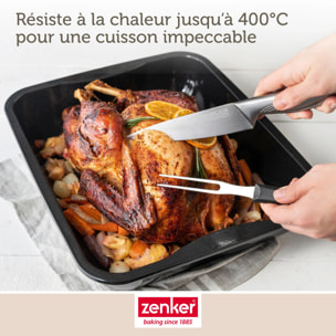 Plat à four XXL rectangle en acier émaillé 40 x 34 cm Zenker Spécial cooking