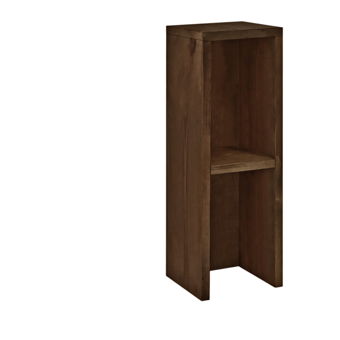 Table de chevet ou auxiliaire en bois massif en couleur noyer 60x20cm Hauteur: 60 Longueur: 20 Largeur: 20