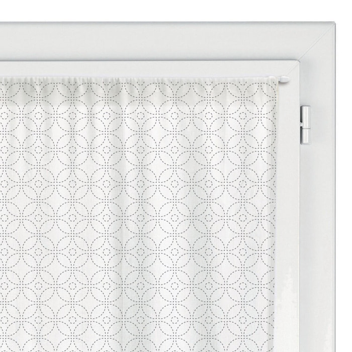 Lot de 2 rideaux voile touch fantaisie