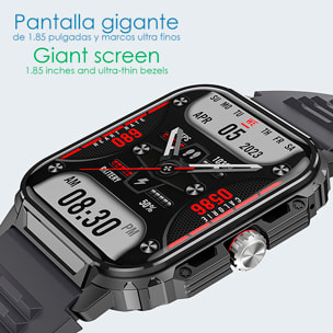Smartwatch Y1 con monitor della salute avanzato, chiamate Bluetooth e oltre 50 modalità sportive.
