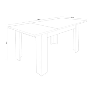 Mesa de comedor extensible Corfu Blanco