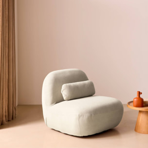 Fauteuil pivotant 360 bouclette texturée SPINO