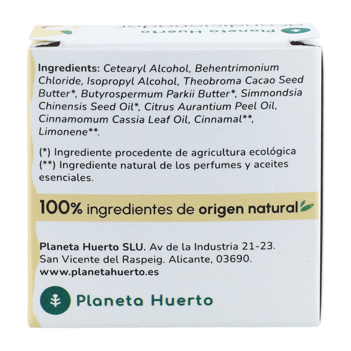 PLANETA HUERTO | Acondicionador Sólido Reparador 85 g – Nutrición Profunda, Cabello Suave y Brillante, Fórmula Natural y Ecológica