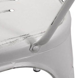 Sedia New Bristol Vacchetti in ferro bianco antico cm43x43h45/84