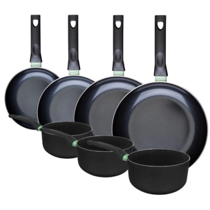 Ensemble de 4 poêles et 3 casseroles Fackelmann Brandao