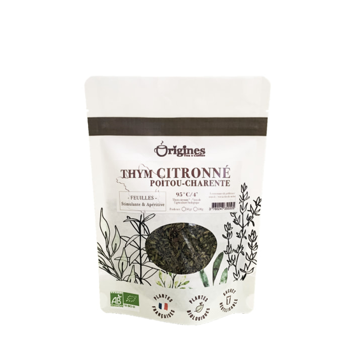 Thym citronné du Poitou-Charente - Plantes naturelles Bio françaises - Sachet 50g