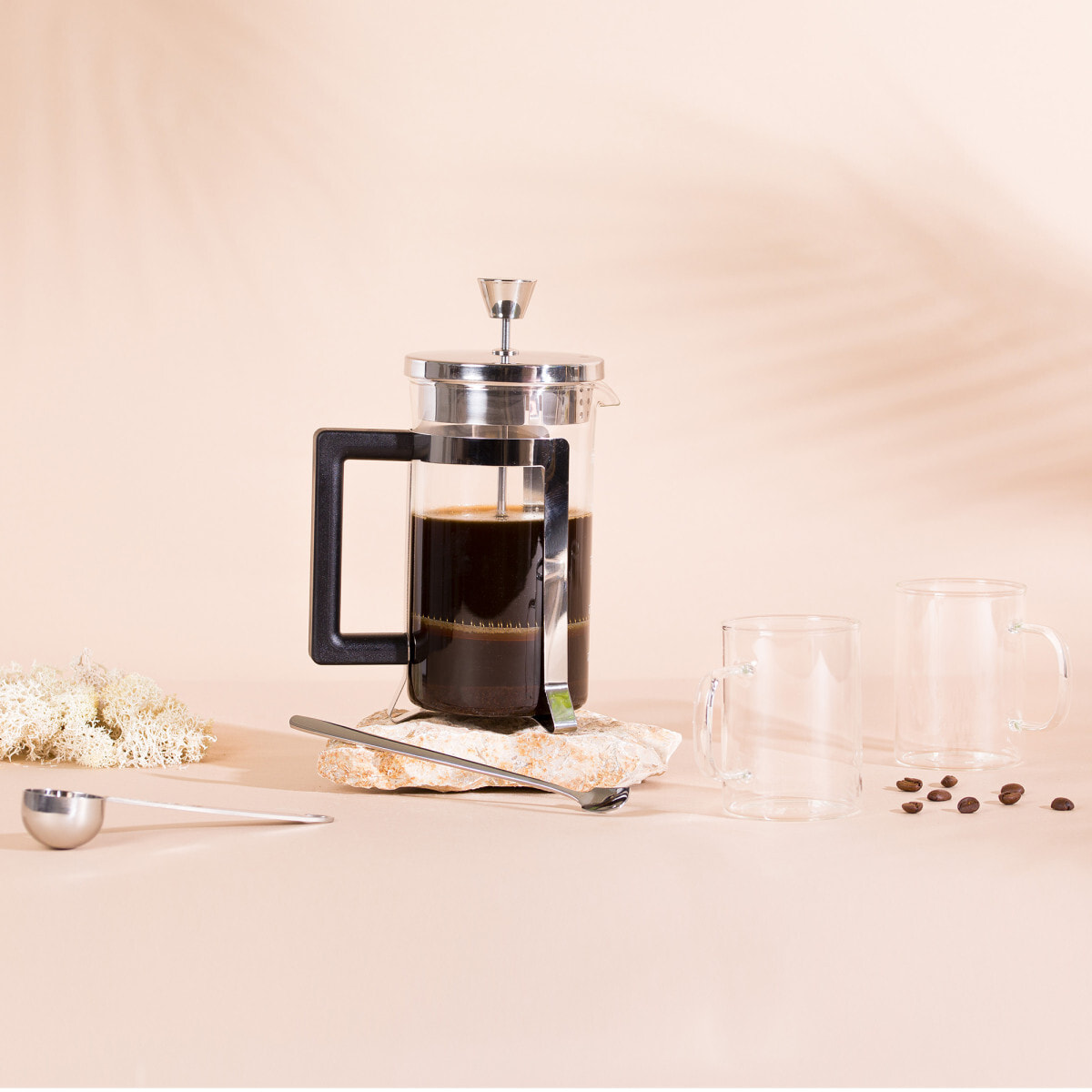 Set Arabica - Cafetière à piston et 2 tasses en verre