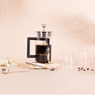 Set Arabica - Cafetière à piston et 2 tasses en verre