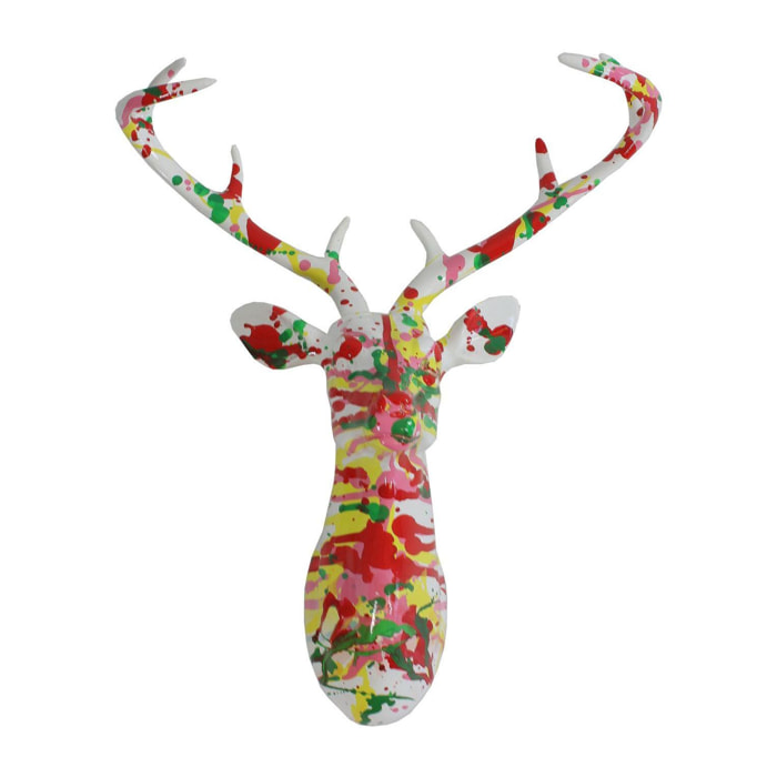 Tête de cerf Design Multicolore