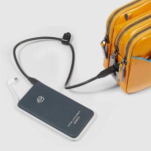 Piquadro Pochette porta iPad®mini con tracolla rimovibile e chiusura di sicurezza a impronta digitale