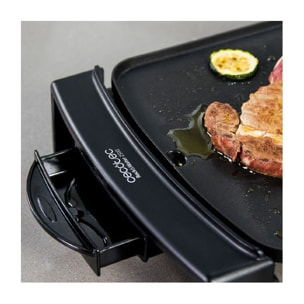 Plancha de Asar, Grill Eléctrico Black and Water 2500. 2150 W, Revestimiento Ant