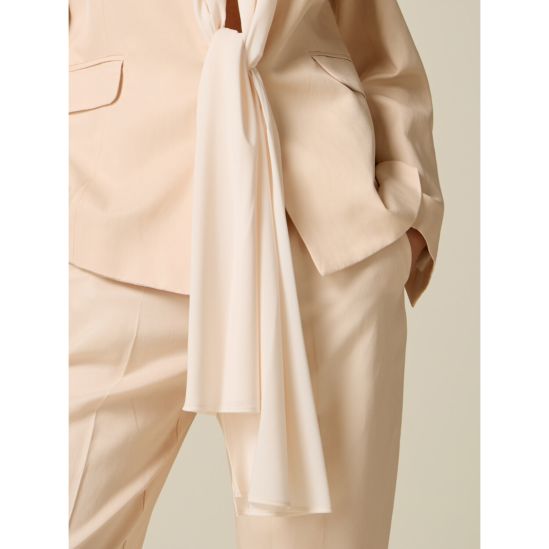Oltre - Chaqueta con inserto de georgette - Beige