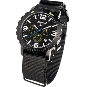 Reloj Bogey BSFS002GRBK Hombre Analogico Cuarzo con Correa de Caucho y nylon