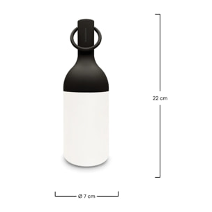 Petite lampe nomade en plastique noir - Elo