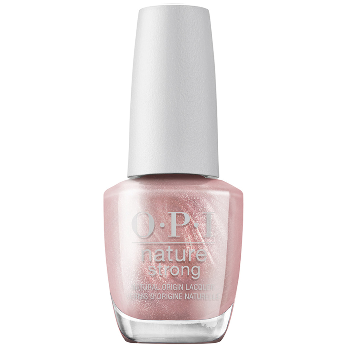 OPI Nature Strong Smalto Di Origine Naturale NAT015 Oro Rosa Glitterato - Intentions Are Rose Gold 15ml