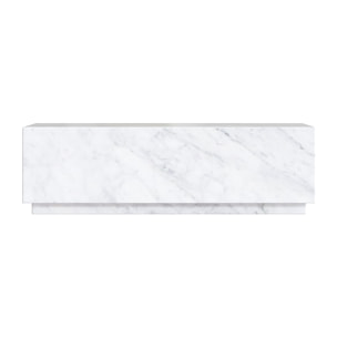 Table basse rectangulaire en marbre blanc - Izaé