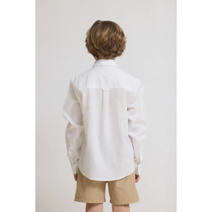 CAMISA KIDS DE LINO BLANCA