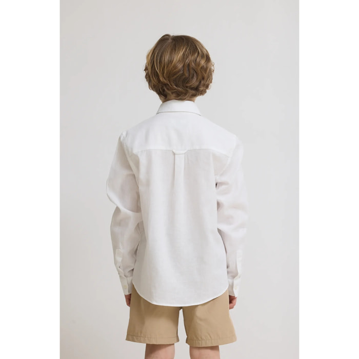 CAMISA KIDS DE LINO BLANCA