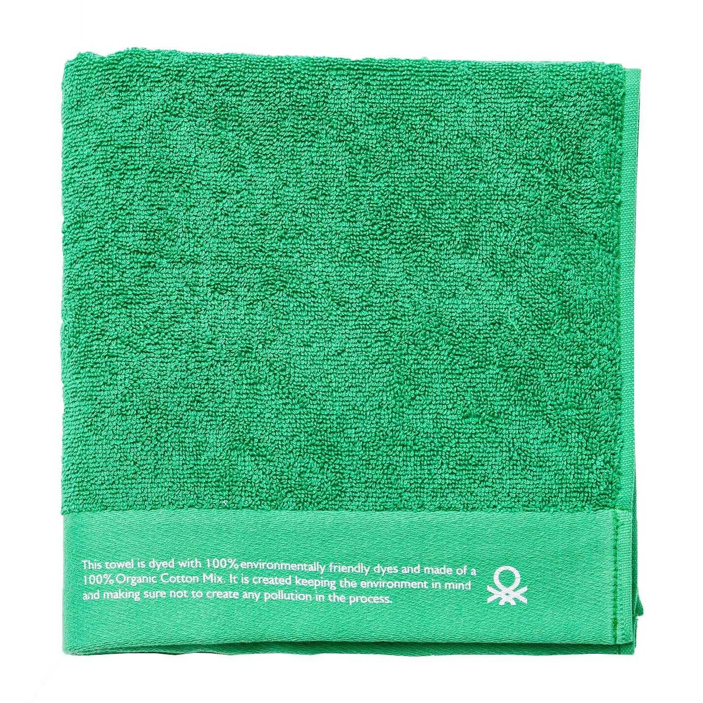 Set de 3 Toallas (70x140cm + 2 50x90cm) en Algodón orgánico 450GSM color Verde Benetton