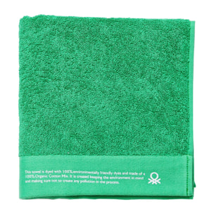 Set de 3 Toallas (70x140cm + 2 50x90cm) en Algodón orgánico 450GSM color Verde Benetton