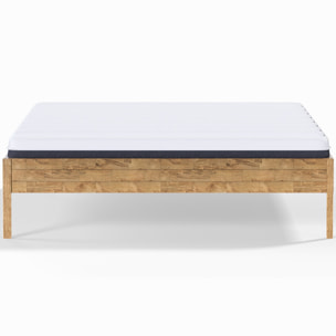 Pack lit en bois massif + Matelas ressorts et Mousse HR - AINA & HYGIOSPRING