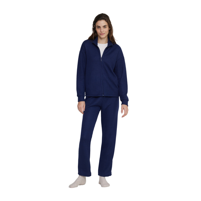 Completo loungewear donna costy in maglina a coste Noidinotte