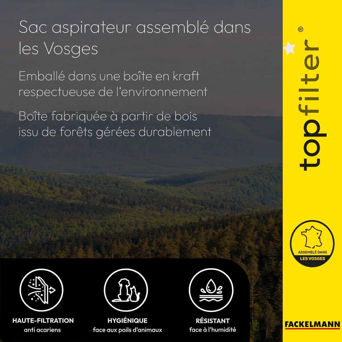 Lot de 4 sacs pour aspirateur robot Dreame TopFilter Premium