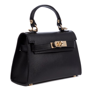 Asciano borsa a mano in pelle autentica Palmellato con chiusura design esclusivo e tracolla