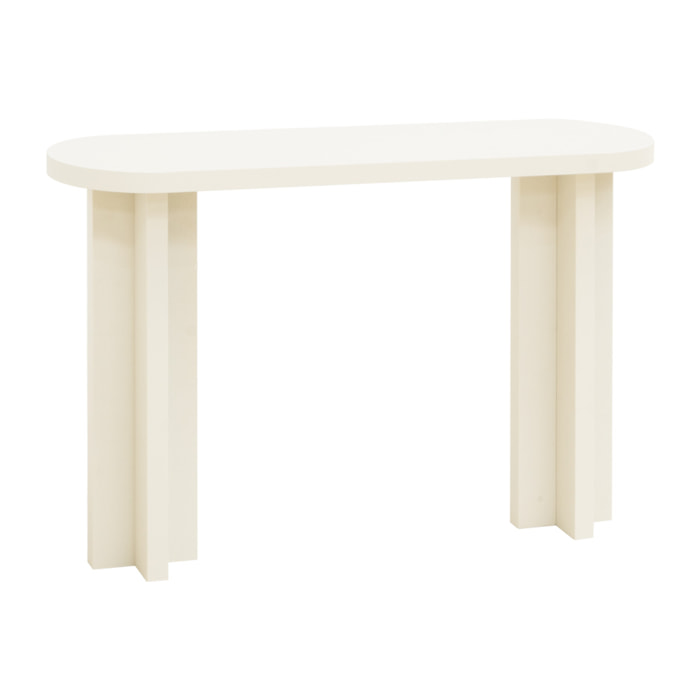 Consola de microcemento tono blanco roto de 120x80cm Alto: 35 Largo: 120 Ancho: 80