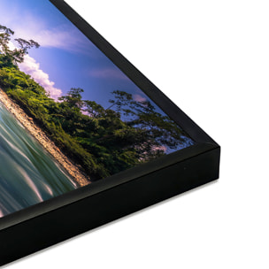 Affiche encadrée rivière tropicale en pleine nature Affiche + cadre en métal - Noir