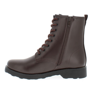 Armata di Mare Scarpe Donna Stivaletti Casual con Zip Laterale AMD W52C63 Brown