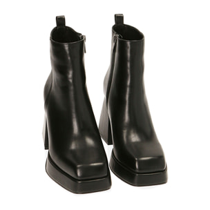 Ankle boots neri, tacco 9 cm
